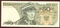 50 zł. 1982 r. ser. DH UNC b. rzadka seria - PIĘKNY !!!
