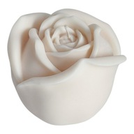 Świeca sojowa dekoracyjna Róża duża biała – ręcznie robiona | Nuvia Soy
