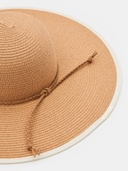 STYLOWY KAPELUSZ DAMSKI Z SZEROKIM RONDEM SŁOMKOWY PLAŻOWY NA LATO