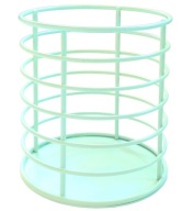 ORGANIZER PRZYBORNIK NA DŁUGOPISY ZIELONY LOFT METALOWY KUBEK