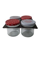 SŁOIK SŁOICZEK POJEMNIK NA DŻEM POWIDŁA PRZYPRAWY SZKLANY ZESTAW 4 SZT