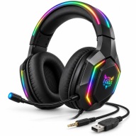 SŁUCHAWKI GAMINGOWE ONIKUMA X26 RGB MIKROFON JACK 3,5MM USB PC PS4 XBOX