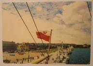 GDYNIA. Widok na Skwer Kościuszki z pokładu statku FLAGA z ORZEŁKIEM, GODŁO