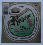ETYKIETA PIWO JASNE PEŁNE REKTOR BIER BROWAR KONSTANCIN