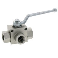 Zawór 3-drożny kulowy BKR-3L-DN 6 G1/4" 45L