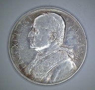 WATYKAN, PIUS XI, 5 LIRÓW 1931r. Ag 20