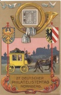 RZESZA NIEMIECKA -postkarte ozdobna -stemple -DZIEŃ ZNACZKA -1921 rok