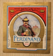 ETYKIETA - FERDINAND - LAGER BIER - BRAUEREI BEI PRAG - BENESOV