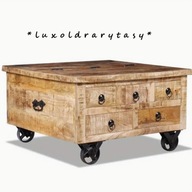 Stół stolik ława szuflada półka stolik kawowy na kółkach farmaceuty HIT