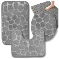 Zestaw Komplet 3szt Dywaników Łazienkowych Mata Antypoślizgowa Chłonna