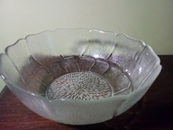 MISKA DUŻA SALATERKA MISA SZKŁO FRANCJA ARCOROC FLEUR KARCZOCH 27 x 10 cm