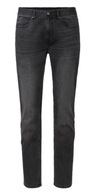 Solidne spodnie męskie czarne jeans SLIM FIT 56/XL pas 100, dł.106 cm