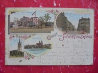 PIŁA SCHNEIDEMUHL KIRCHENSTRASSE RESTAURACJA MOST KOŚCIÓŁ EWANGELICKI 1899