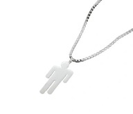 Naszyjnik wisiorek chain Billie Eilish bad guy srebrny prezent streetwear