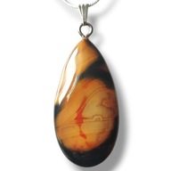 AG18B Cudowny wisiorek/zawieszka kamienie AGAT + łańcuszek