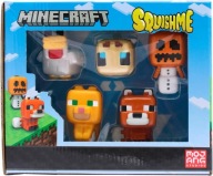 ZESTAW 5 FIGUREK MINECRAFT SQUISHME SERIA 3 GNIOTKI ANTYSTRESOWE PACHNĄCE