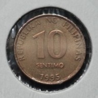 *FILIPINY [0871]*10 centymów 1995 Godło REPUBLIKA NG PILIPINAS *10 SENTIMO