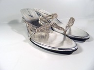 *NEXT* srebrne przezroczyste klapki roz 39