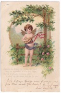 Amor amorek chłopiec dziecko 1901r. LITOGRAFIA Tłoczona do Szczecin Grabów