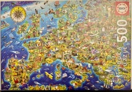 PUZZLE Europa 500 elementów EDUCA