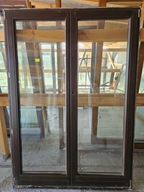 DRZWI/OKNO Balkonowe Drewniane Sosnowe Dwuskrzydłowe 147x210cm