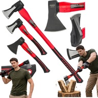 ZESTAW SIEKIERA ROZŁUPUJĄCA TOPOREK CIESIELSKA 3SZT DO ŁUPANIA DREWNA OGRÓD