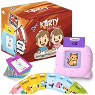 Czytnik kart do nauki słówek polski angielski 1020+ słów trzy tryby języków