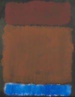Mark Rothko - Wine, Rust, Blue on Black