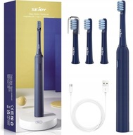 Sejoy Elektryczna szczoteczka do zębów soniczna 4 głowice szczotek PREZENT