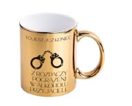 Śmieszny kubek z imieniem na Wieczór kawalerski na prezent
