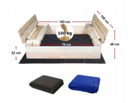 PIASKOWNICA DREWNIANA SUNWOOD 120 KG SOLIDNA OGRODOWA DLA DZIECI