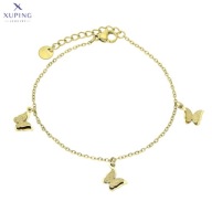 71714 Bransoletka złota stal chirurgiczna motylki