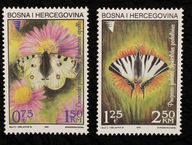 Bośnia i Hercegowina 2002r** motyle czyste