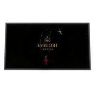 Gotycki Choker Czerwony KRZYŻ na Rzemieniu Y2K UNISEX