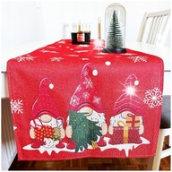 BIEŻNIK ŚWIĄTECZNY NA STÓŁ OBRUS ŚWIĘTA 220x40cm SKRZATY KRASNAL CZERWONY