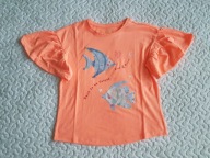 Pepco bluzka pomarańczowa i rybki nowa roz 128