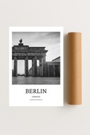 Plakat bez ram 50x70cm Berlin Germany Niemcy Miasto Mapa Architektura Hit