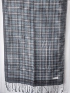 Pashmina szal w kratkę z frędzlami 190x66