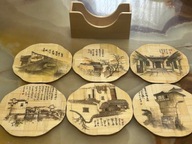 PODSTAWKI PODKŁADKI DEKORACYJNE NA STÓŁ CHIŃSKIE PEJZAŻE