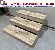 Stopnie półkowe dębowe rustykalne schody wspornikowe dąb