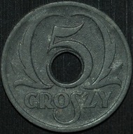 5 groszy 1939 GG - ładny egzemplarz