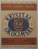STARA ETYKIETA PIWO JASNE PEŁNE KRYSZTAŁ OKOCIMSKI BROWAR OKOCIM