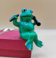 figurka ŻABA szef z telefonem i cygarem, kolekcjonerska żabcia żabka