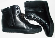 Buty damskie sneakersy na niskim koturnie punk alternative 40 Cathay Moda