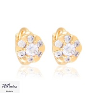 Kolczyki dziecięce złocone kwiatek Wap28088