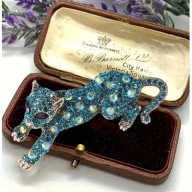 BROSZKA PRZYPINKA PIN KOTY CATS KOTKI AGRAFKA LAMPART PANTERA MODNA VINTAGE