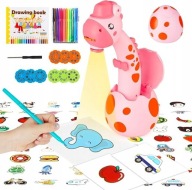 Projektor rysunków dla dzieci żyrafa lampka do rysowania