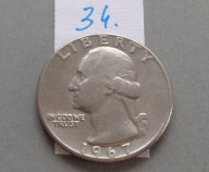 1/4 DOLARA - QUARTER DOLLAR z 1967 roku
