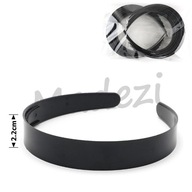 BAZA Plastikowa opaska do włosów klasyczna czarna szeroka 2.2cm baza opaski