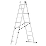 Drabina OGRODOWA WYTRZYMAŁA aluminium DUŻA 3x9 WIELOFUNKCYJNA BUDOWLANA XXL